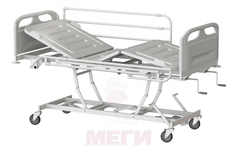Кровать медицинская функциональная 4-секционная МЕГИ МСК-3144 с гидроприводом и винтовой