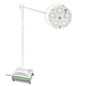 Медицинский хирургический светильник FotonFLY 5MG-A (5-ти модульный купол передвижной с блоком аварийного питания)