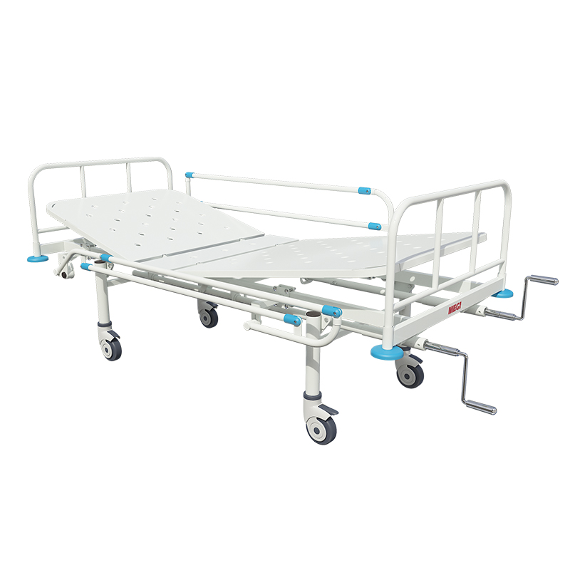 Кровать медицинская функциональная 2-секционная МЕГИ МСК-1102 с винтовой механической регулировкой
