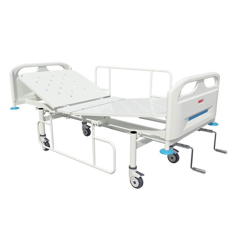 Кровать медицинская функциональная 2-секционная МЕГИ МСК-2102 с винтовой механической регулировкой